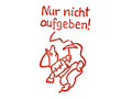 Lehrerstempel "Nur nicht aufgeben!" (Motiv: Bergsteiger)