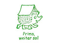Lehrerstempel "Prima, weiter so!" (Motiv: Igel)