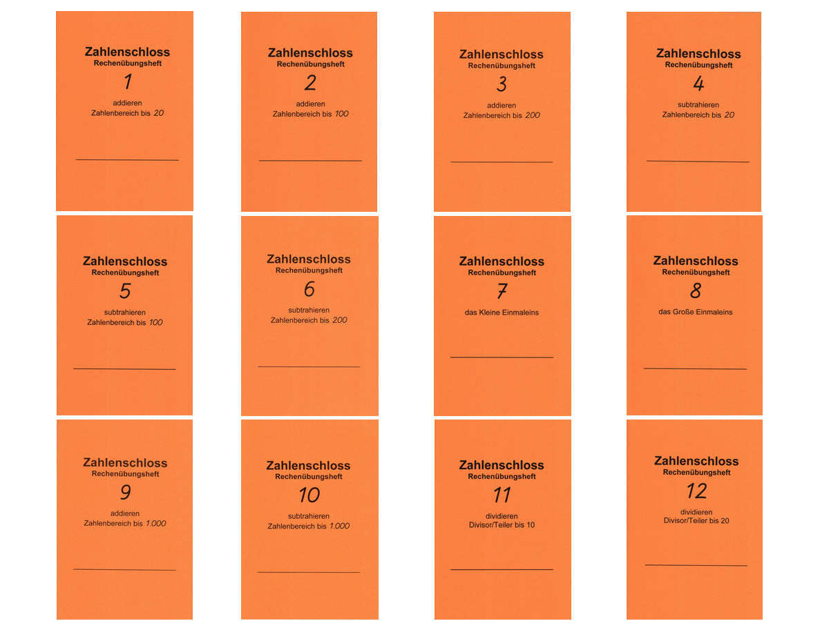 Rechenübungsheft Bundle (Übungsheft 1-12)