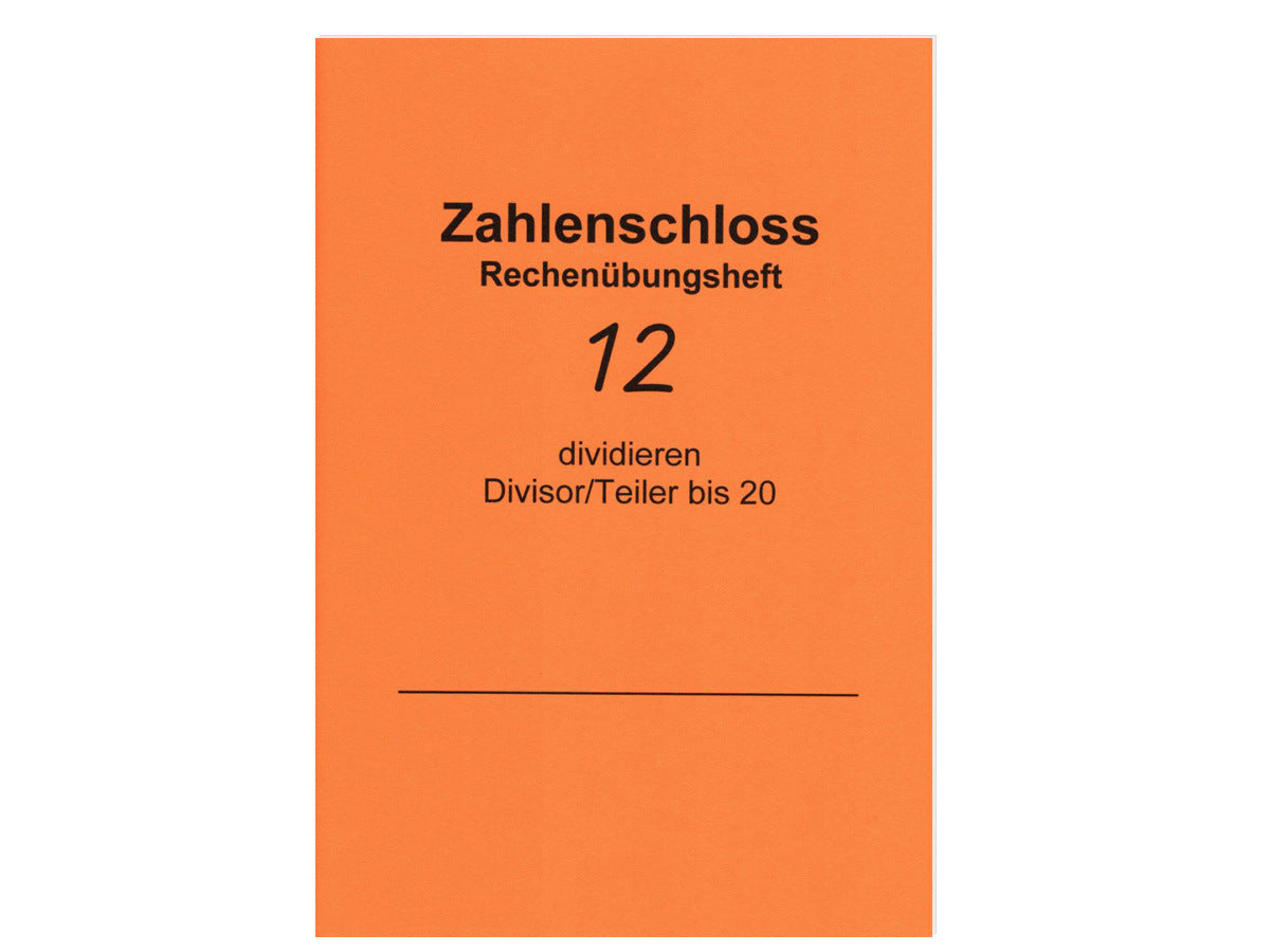 Rechenübungsheft Dividieren, Teiler bis 20