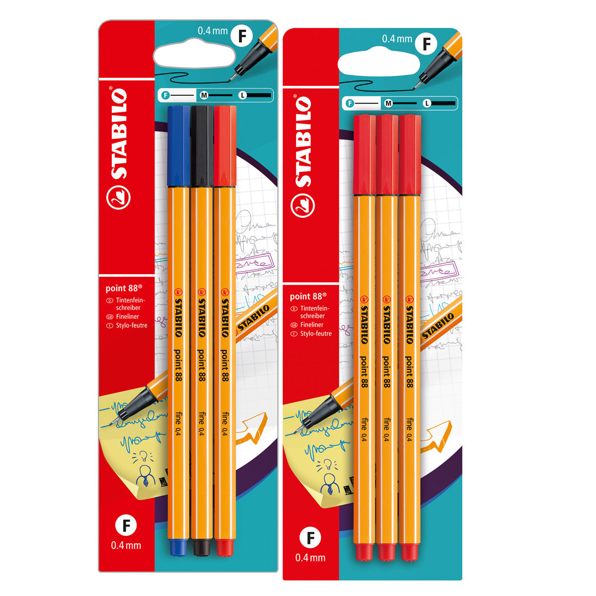STABILO Fineliner point 88 (3er-Set)