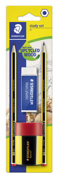 Study set: 2 Bleistifte, Radierer und Spitzdose