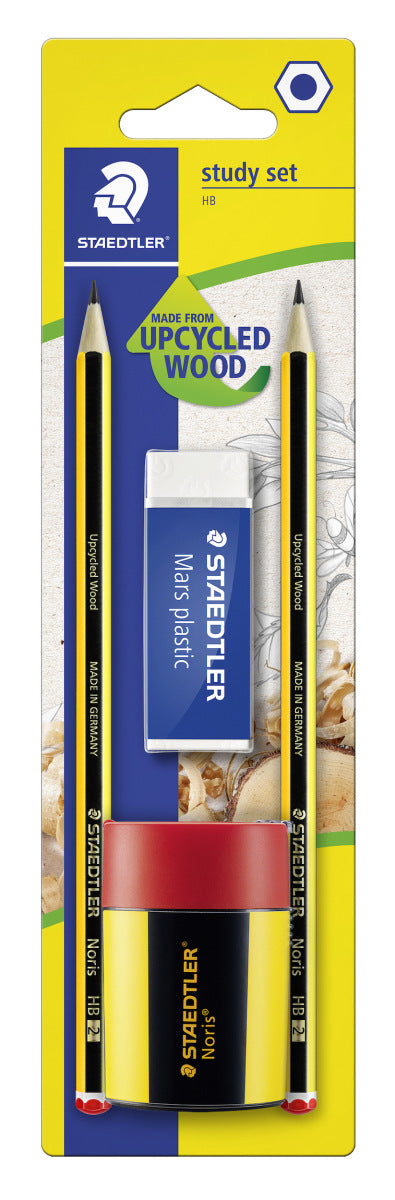 Study set: 2 Bleistifte, Radierer und Spitzdose
