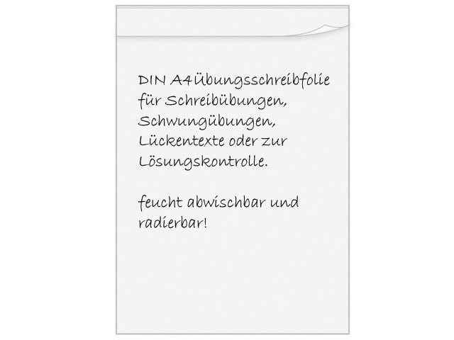 Übungsschreibfolien (10er-Pack)